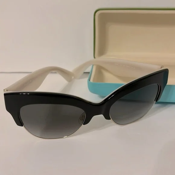 Kate Spade Nikki/S 0RRK Sunglasses Black White - Picture 4 of 8